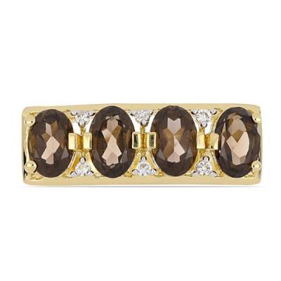 BUY 925 SILVER NATURAL SMOKY MULTI GEMSTONE STYLISH RING